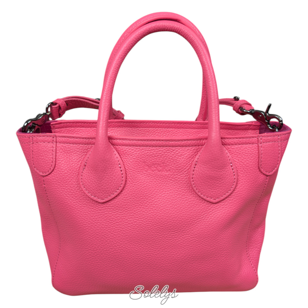 Beckini Beck Italian Leather‎ Adjustable Strap Cosmo Hot Pink Crossbody Purse